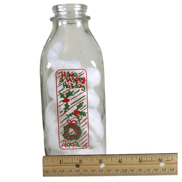 Eggnog Milk Bottle 2002 Christmas Collectible Longmont Colorado Special Edition - Picture 8 of 9